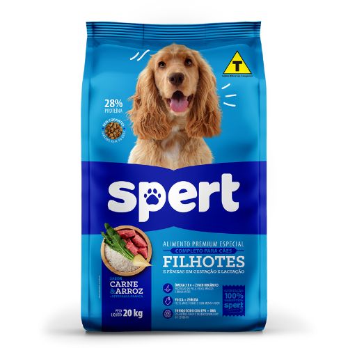 Ração Spert PE Cães Filhotes Carne e Arroz 20 kg