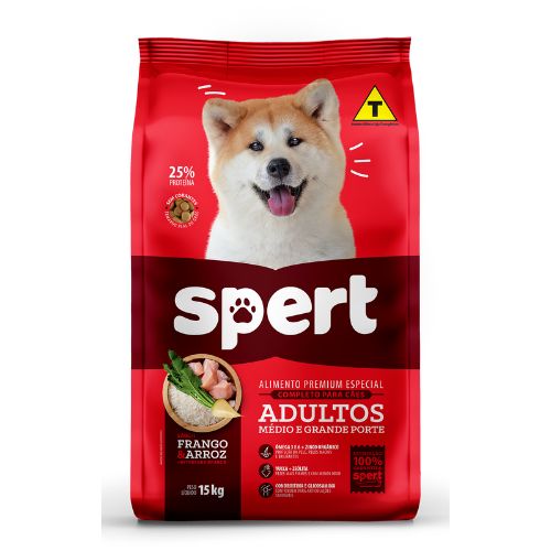 Ração Spert PE Cães Adultos Médio e Grande Porte Frango e Arroz 15 kg 