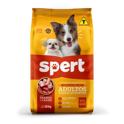 Ração Spert PE Cães Adultos Todos os Portes Frango e Carne 10,10 kg