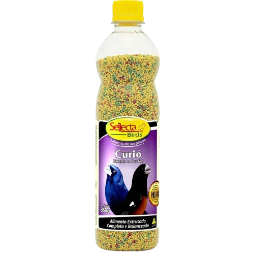 Curió Bicudo e Azulão Ração Extrusado Natural Sellecta Pássaros 360gr