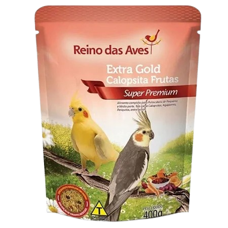 Extra Gold Calopsita Frutas 400g - Reino Das Aves