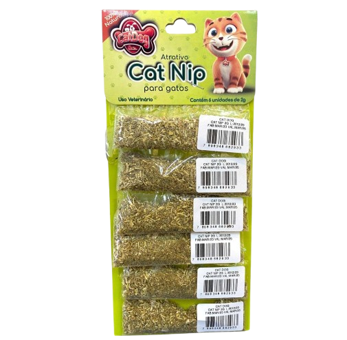 Cat Nip Gatos Cartela com 6 de 2gr