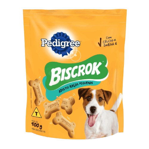 Biscoito Pedigree Biscrok Cães Adultos Raças Pequenas 500 g