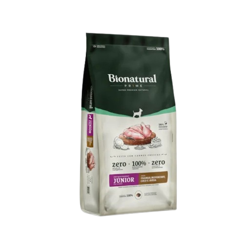 Ração Bionatural Prime Júnior Raças Pequenas 2,5 kg Frango, Blueberry, Coco e Aveia