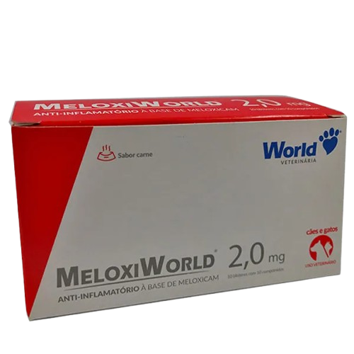Meloxiworld 2,0mg - Blister com 10 Comprimidos - World Veterinária