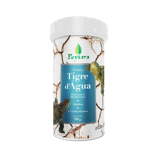 Raçao Tartaruga Poytara Tigre D'água Aquática Água Doce 90g
