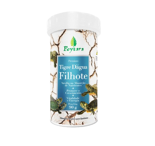 Raçao Tartaruga Poytara Tigre D'água Filhote 90g