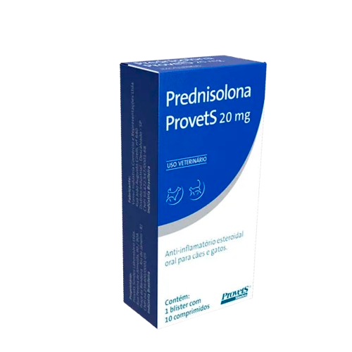 Prednisolona 20mg Provets - Antiinflamatório E Analgésico Para Cães E Gatos