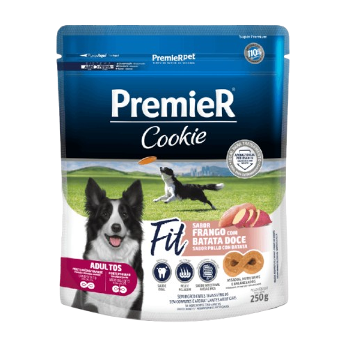 Premier Cookie  Fit Cães Adultos Frango com Batata Doce 250 g