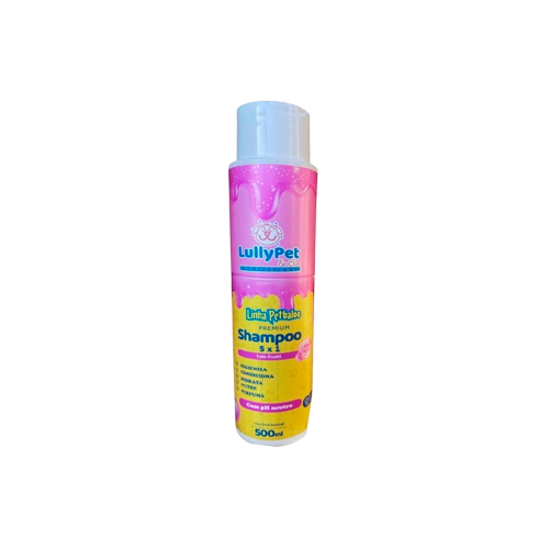 Shampoo 5 em 1 Premium PetbaLoo Aroma Chiclete bubbaloo Tutti Frutti Cães e Gatos 500ml